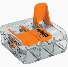 Wago 3*1,5 átlátszó, oldható 50db/csomag